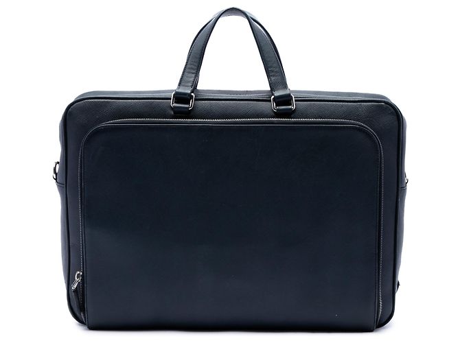 Mala de Negócios Prada Blue Saffiano Azul Azul escuro