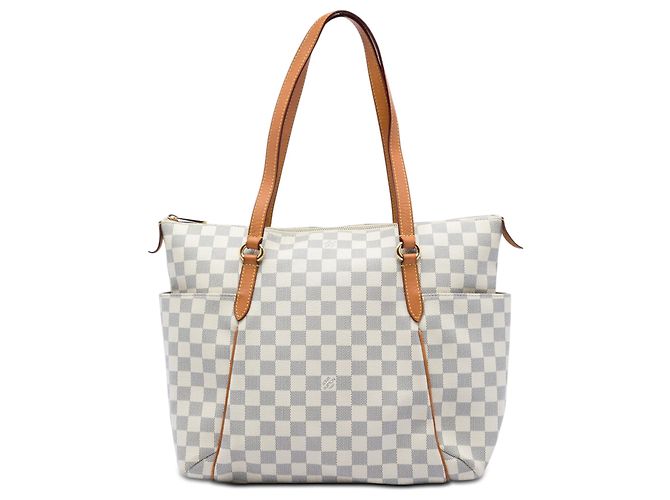 Louis Vuitton White Damier Azur Totally MM Branco