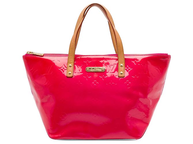 Louis Vuitton Pink Monogram Vernis Bellevue PM Rosa