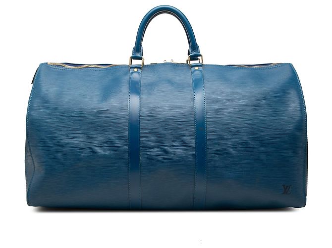 Louis Vuitton Blue Epi Keepall 55 Bleu