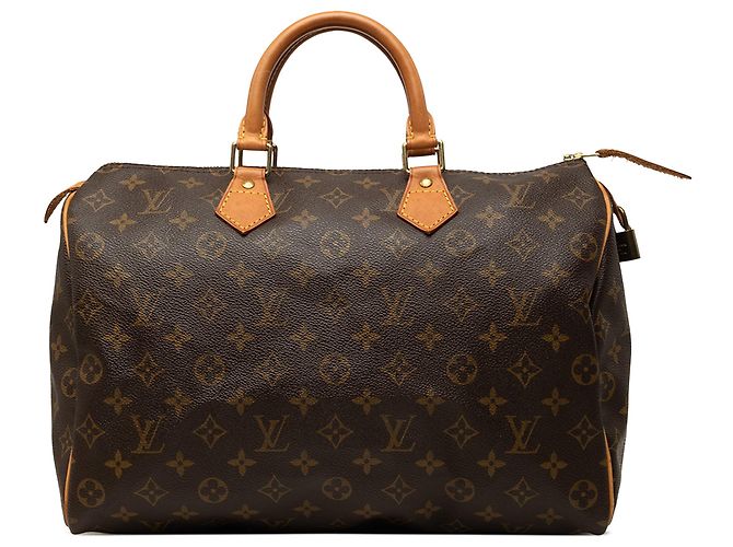 Louis Vuitton Brown Monogram Speedy 35 Marron