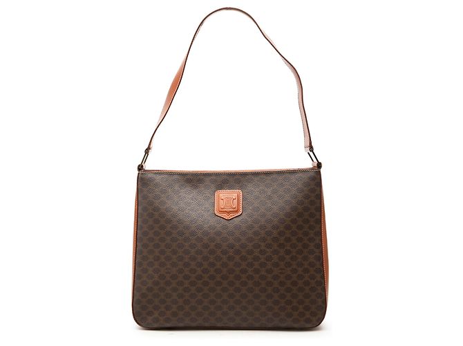 Céline Borsa a tracolla Celine Brown Macadam Coated Canvas Marrone