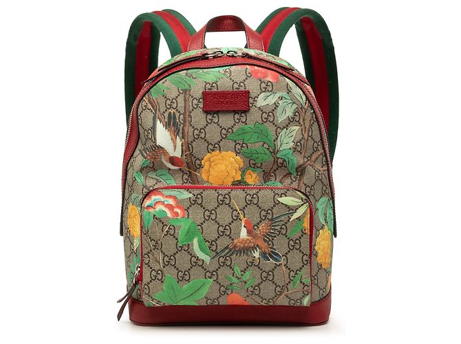 Gucci Beige Small GG Supreme Web Tian Backpack