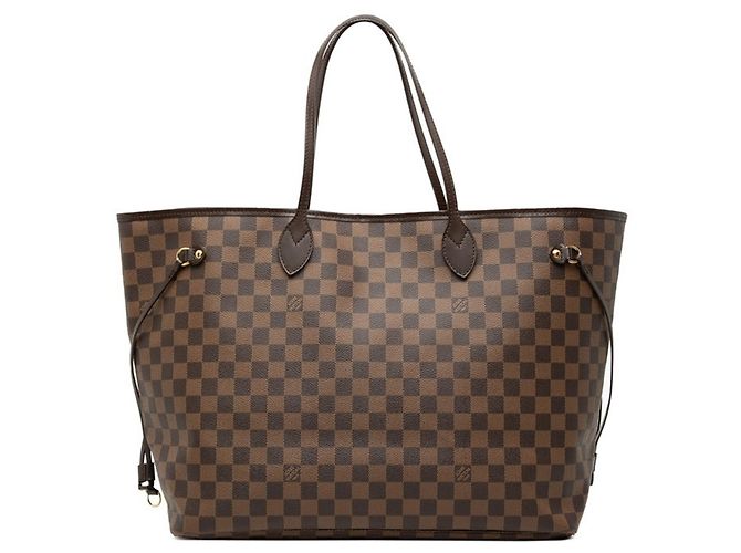 Saco Tote Louis Vuitton Damier Neverfull GM Marrom