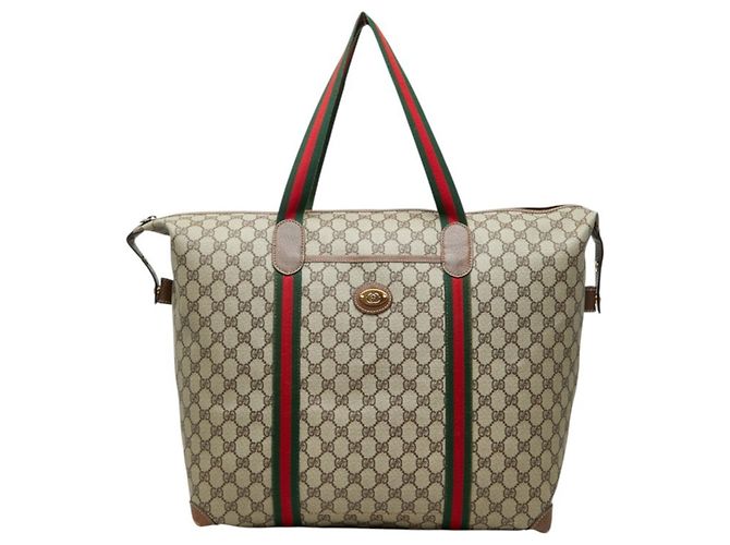 Borsa Boston Gucci GG Supreme Sherry Line Beige