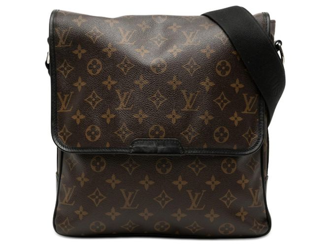 Sac bandoulière Louis Vuitton Monogram Macassar Bass MM Marron