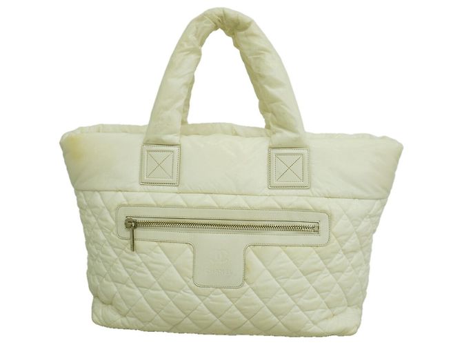 Chanel Coco Cocoon Nylon Tote Bag Weiß