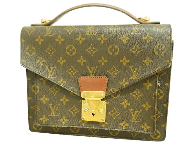 Sac à main Louis Vuitton Monogram Monceau 28 Marron