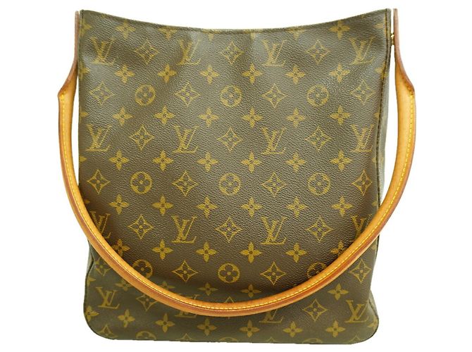 Borsa a tracolla Louis Vuitton Monogram Looping GM Marrone