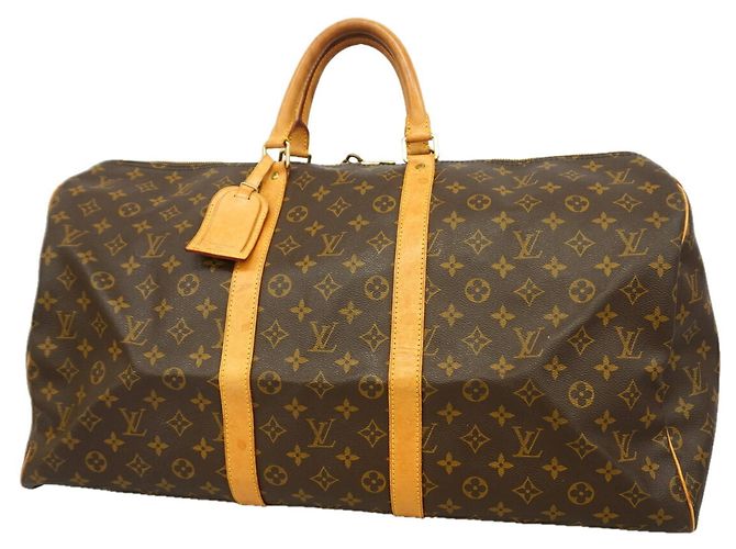 Louis Vuitton Boston Monogram Keepall 55 Tasche Braun