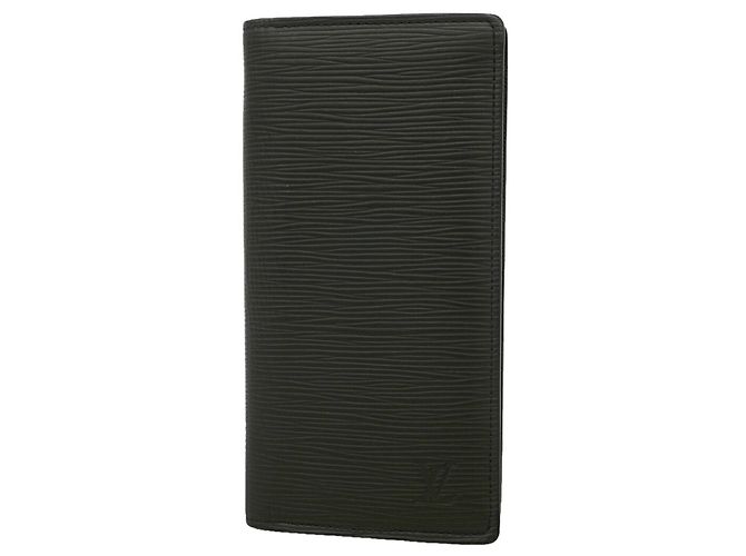 Louis Vuitton Epi Leather Portefeuille Brazza Long Wallet Black