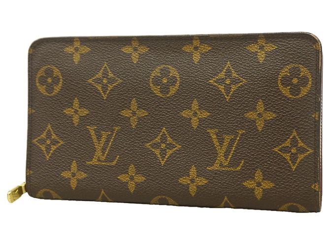 Portafoglio lungo con zip Louis Vuitton Brown Monogram Marrone