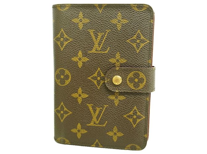 Louis Vuitton Monogram Portefeuille Papier Zip Wallet Brown