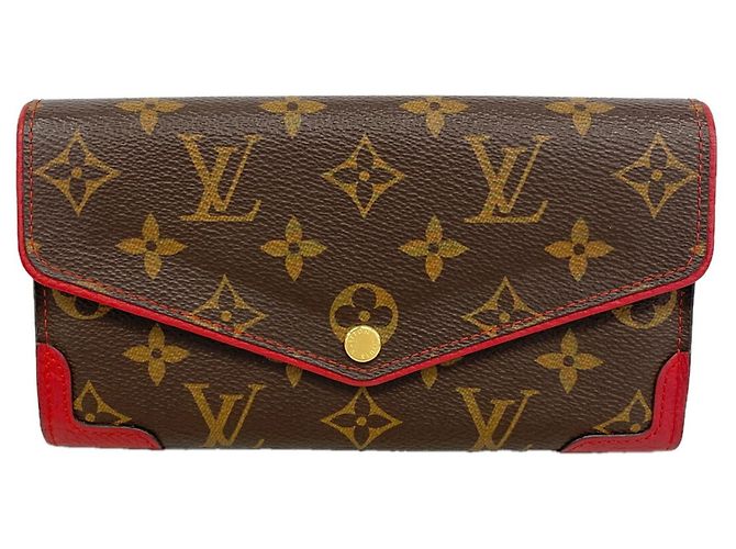 Louis Vuitton Monogram Portefeuille Sarah Retiro Long Wallet Fuschia