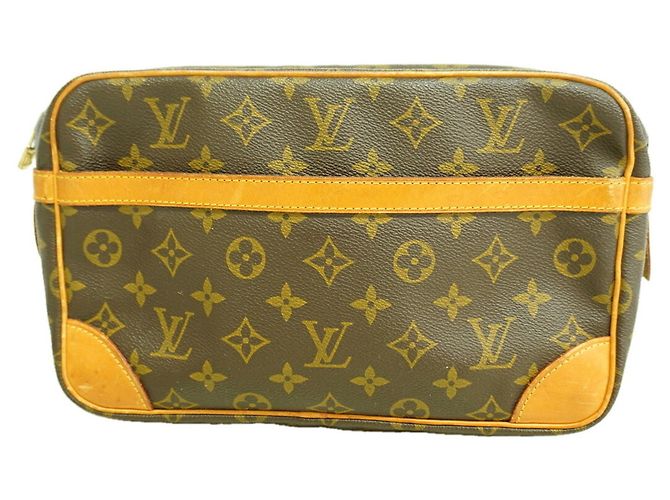 Borsa a Clutch Louis Vuitton Monogram Compiegne 28 Marrone