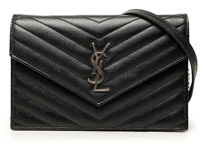 Autre Marque Borsa a tracolla con catena Saint Laurent Cassandra Nero