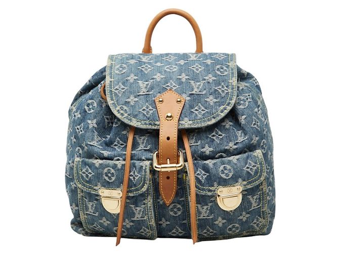 Louis Vuitton Monogram Denim Sac à Dos GM Backpack Blau