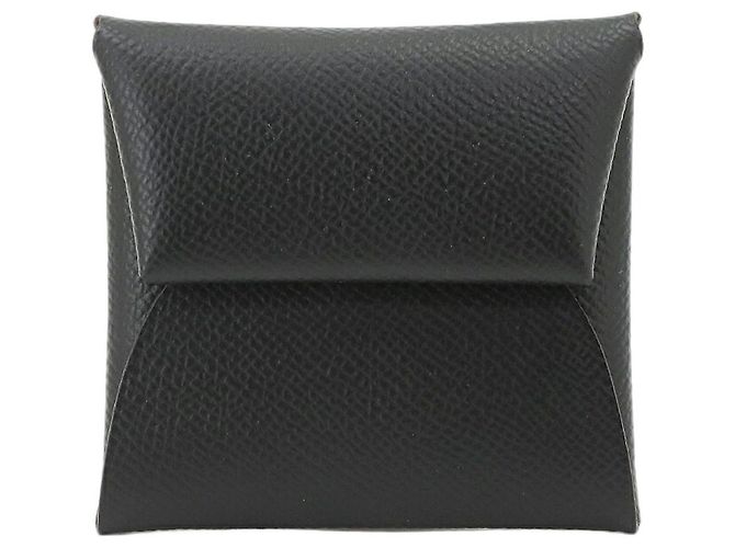 Hermès Hermes Bastia Coin Case in Epsom Leather Black Taupe