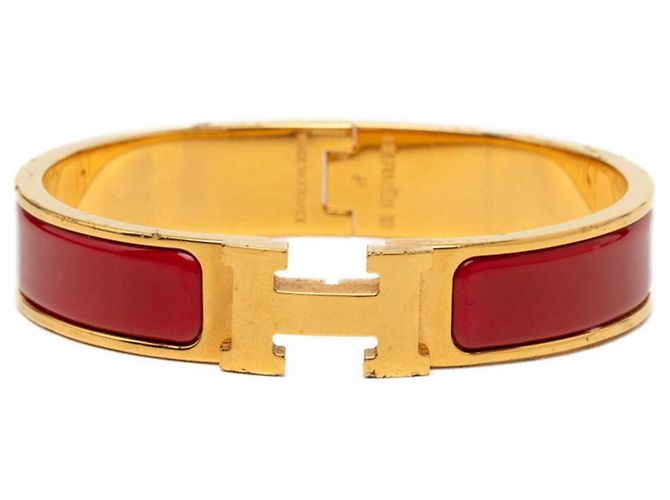 Hermès Bracciale Charm Hermes Click H PM Rosso D'oro