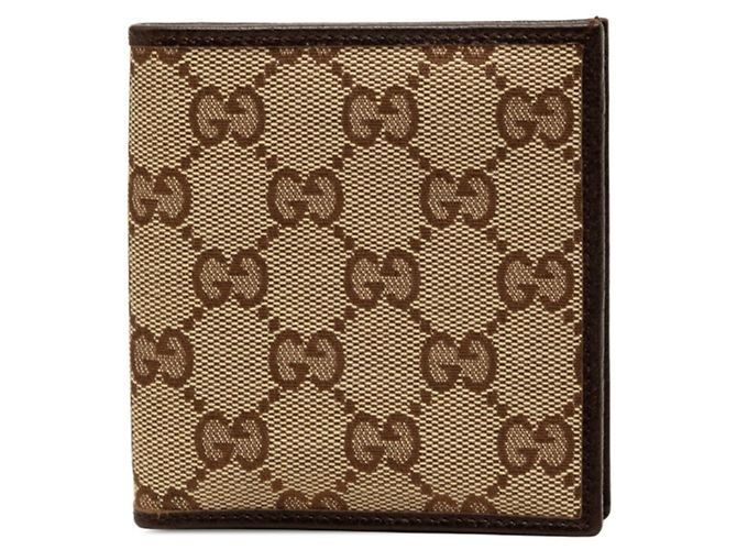 Gucci GG Canvas Bi-fold Wallet Beige