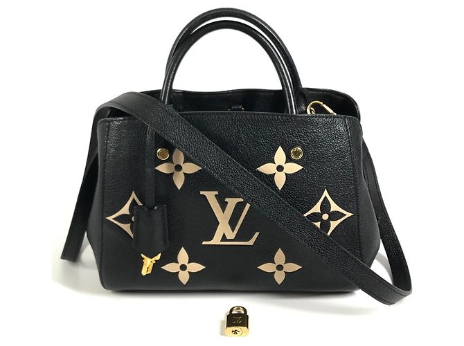 Borsa a mano 2-Way Louis Vuitton Monogram Empreinte Montaigne BB Nero