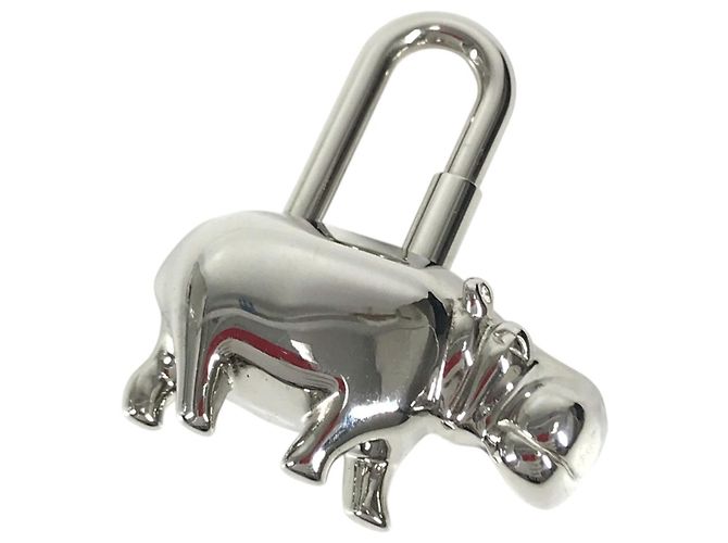 Hermès Chaveiro Hermes Cabas 2005 Hippopotamus Cadena Prata