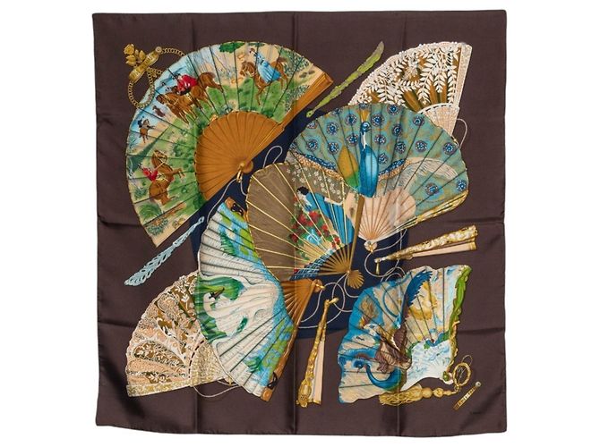 Hermès Lenço Hermes Carre 90 BRISE DE CHARME Multicor