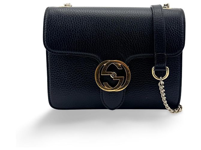 Gucci Interlocking Leather Small Nero