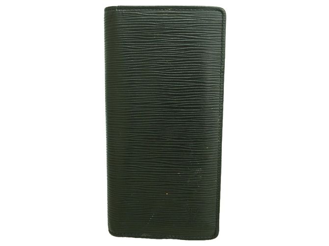 Louis Vuitton Epi Leather Portefeuille Brazza Long Wallet Black