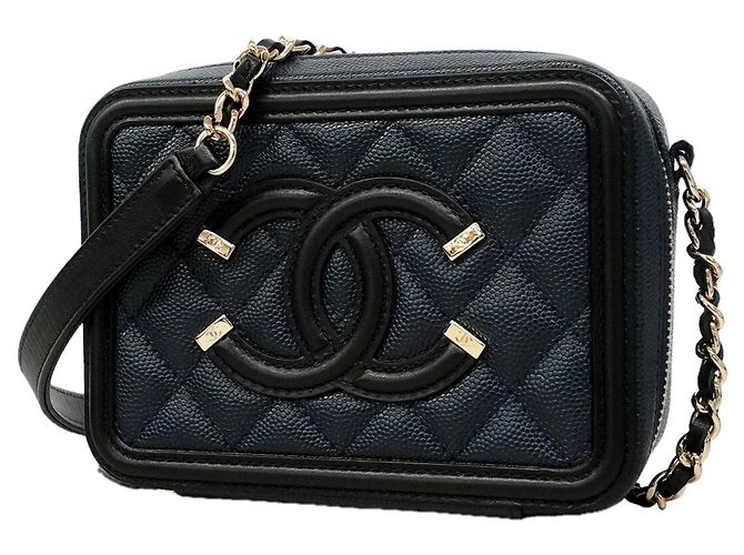 Bolsa Vanity Chanel Navy Azul marinho