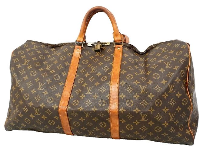 Louis Vuitton Boston Monogram Keepall 60 Marrom