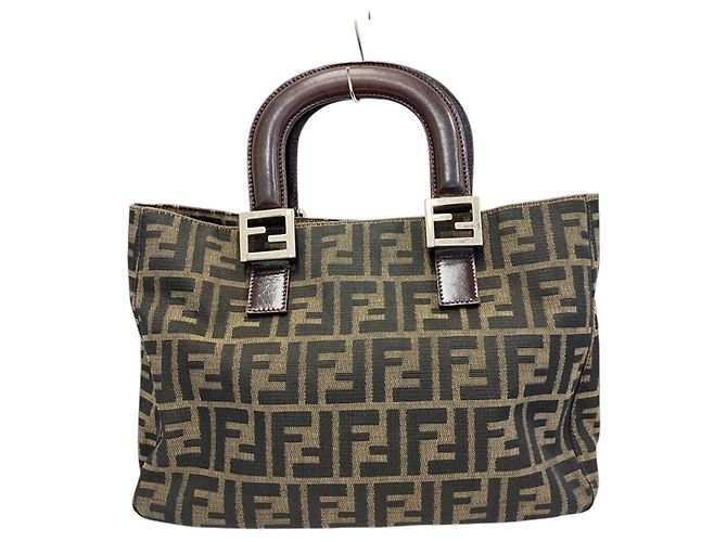 Sac à main Fendi Zucca Canvas Marron