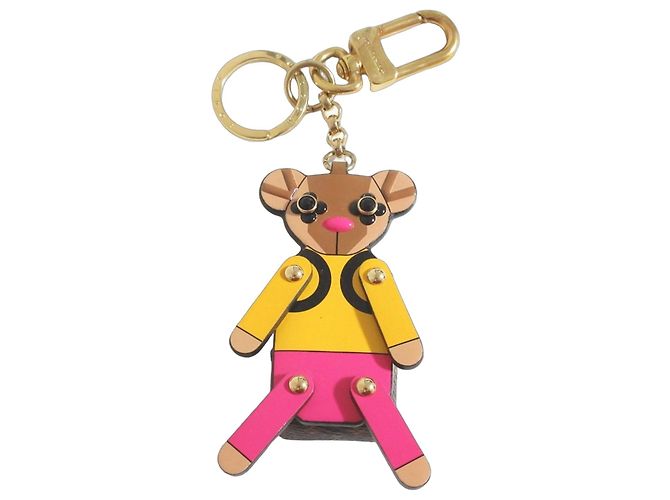 Louis Vuitton Portefeuille Christmas Teddy Bear Keyring Multicolore
