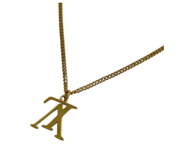 Louis Vuitton Collier LV Upside Down Necklace Dorado