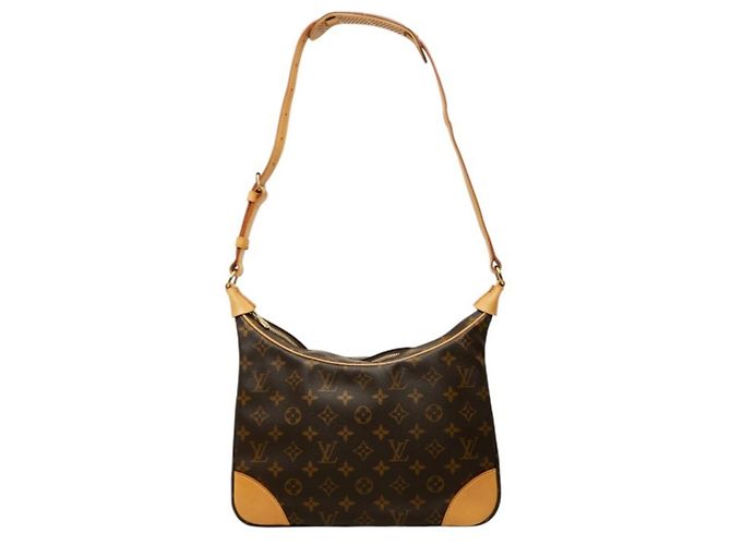 Borsa a tracolla Louis Vuitton Monogram Boulogne 30 Marrone Monogramma