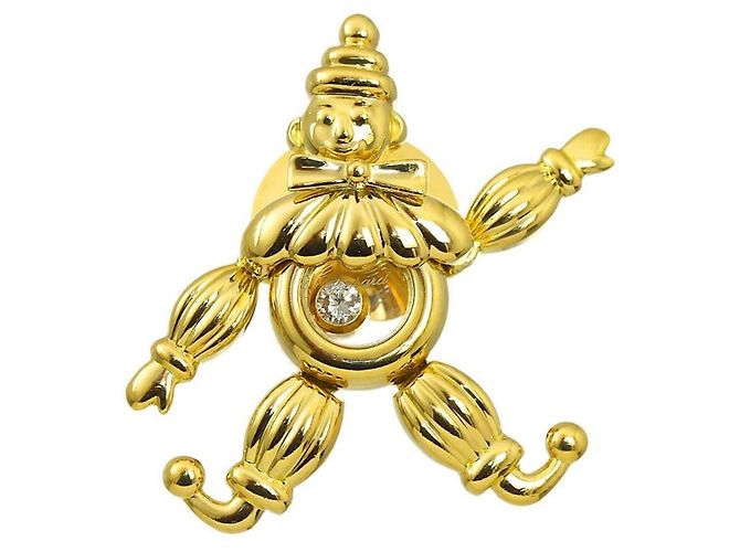 Spilla Chopard Happy Diamonds Crown Pin in oro giallo 18K
