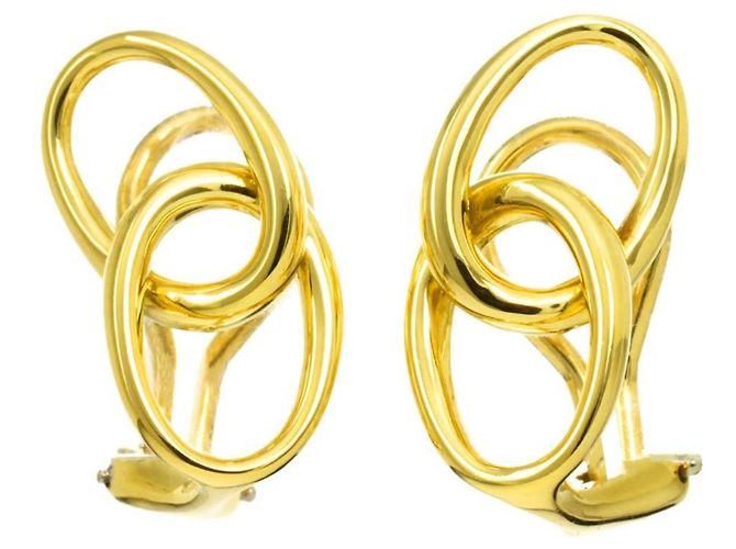 Autre Marque Orecchini a clip Double Loop Tiffany & Co. in oro giallo 18K