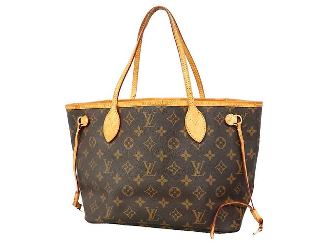 Louis Vuitton Monogram Neverfull PM Tote Bag Brown