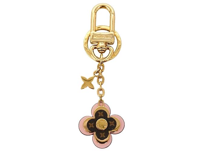 Chaveiro Charm Louis Vuitton Blooming Flower BB Marrom Rosa