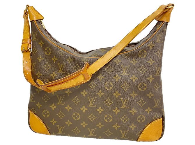 Borsa a tracolla Louis Vuitton Monogram Boulogne 35 Marrone