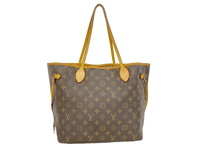 Borsa Tote Louis Vuitton Monogram Neverfull MM Marrone