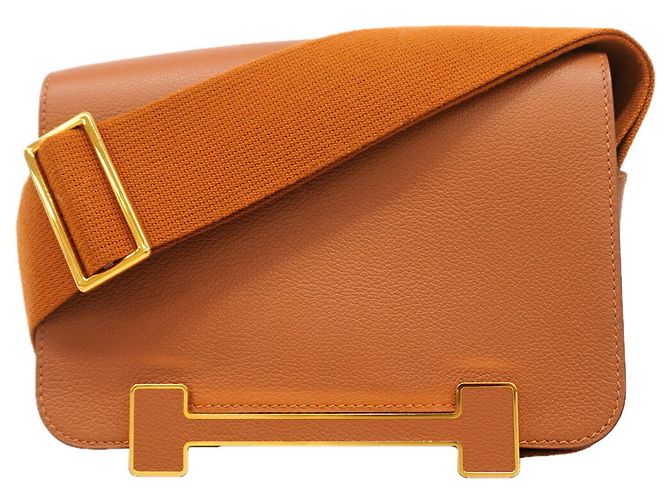 Hermès Borsa a tracolla Hermes Geta Evercolor Gold D'oro