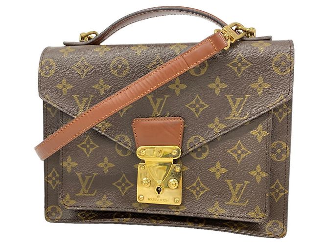 Bolsa Louis Vuitton Monogram Monceau 26 M51187 Marrom
