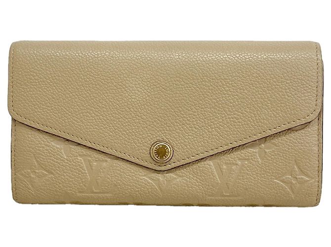 Louis Vuitton Monogram Empreinte Portefeuille Sarah Long Wallet Grey