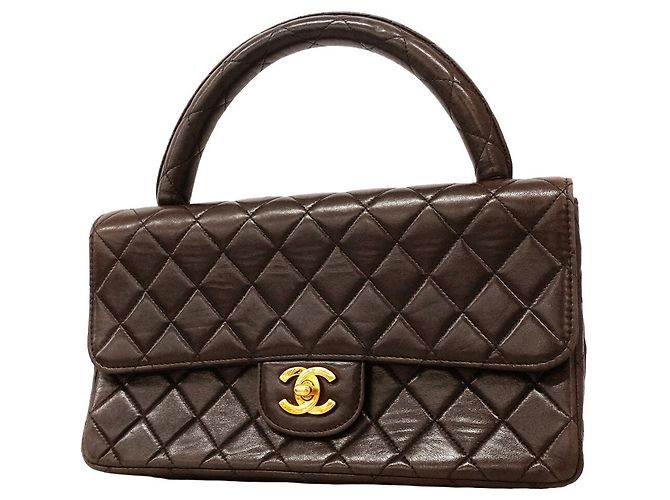 Borsa Chanel Matelassé in pelle d'agnello nera Nero