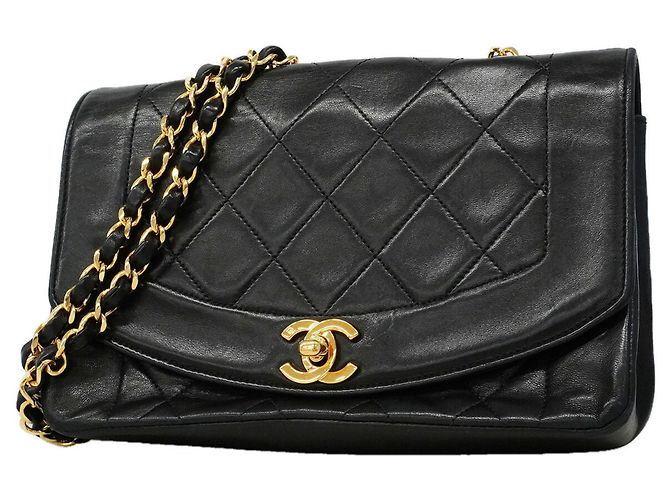 Borsa a Tracolla Chanel Diana Chain Nero