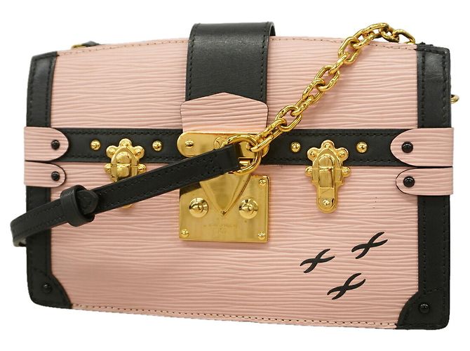 Borsa a tracolla Louis Vuitton Epi Trunk Clutch Rosa