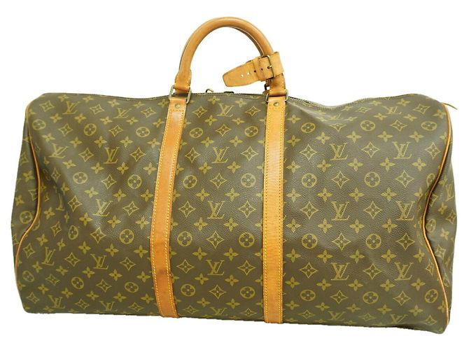Sac Louis Vuitton Boston Monogram Keepall 60 Marron