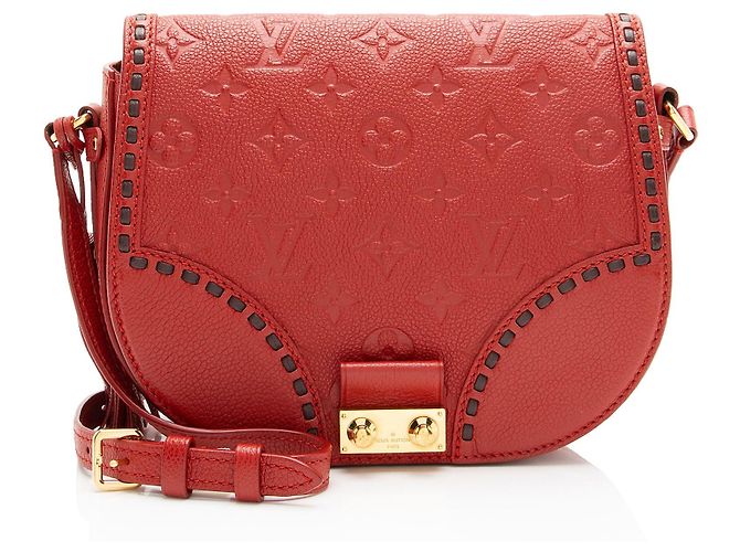 Sac à épaule Louis Vuitton Monogram Empreinte Junot Rouge