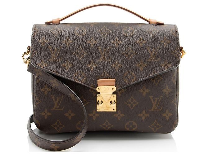 Bolsa de Ombro Louis Vuitton Monogram Canvas Pochette Metis Marrom